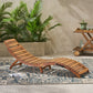 Chaise longue plegable de madera Lahaina, perfecta para relajarse al aire libre