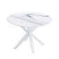 White dining table for 4-6 people medieval dining table with circular Mdf tabletop leisure coffee table