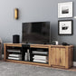 ModernTV stand suitable for TVs under 80 inches, media console with multifunctional storage, and LED lights