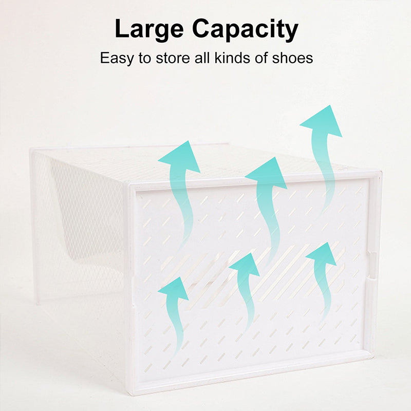 Hot Selling Foldable Shoe Storage Box, Stackable Shoe Cabinet, Dustproof Shoe Organizers Rack Shelf.