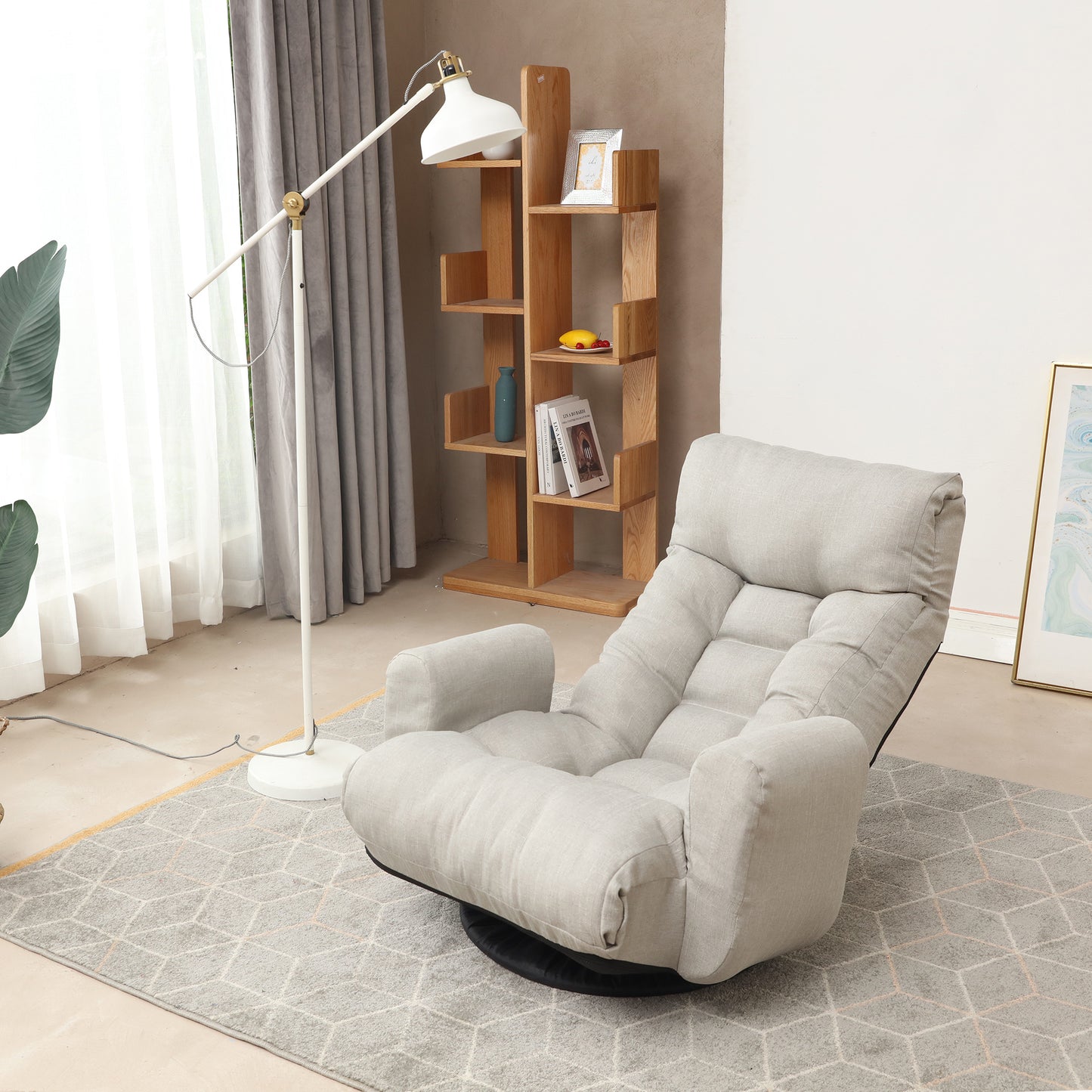 Sillón lounge ajustable, diseño cómodo y versátil para relajarse en salas de estar