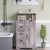 5 Drawers Storage Cabinet with Adjustable Shelves, Bathroom Cabinet with Doors, Floor Cabinet for Living Room Grey