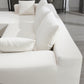 109" x 68" Modular Sectional Sofa Set, Modern Minimalist Style Couch in White