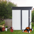 XWT016 Garden Metal Storage Lifter Shed Gray White 5x3x6ft outdoor storing tools Rainproof Hinge door version