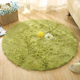 Fluffy Round Rug Carpets for Living Room Kilim Faux Fur Carpet Kids Room Long Plush rugs for bedroom Shaggy Area Rug White