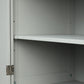 Tall Bathroom Storage Cabinet, Freestanding Storage Cabinet with Two Drawers and Adjustable Shelf, MDF Board , Grey