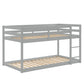 Twin over Twin Floor Bunk Bed,Grey