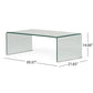 Coffee Table with 12mm Tempered Bent Glass, Elegant Design for Living Rooms