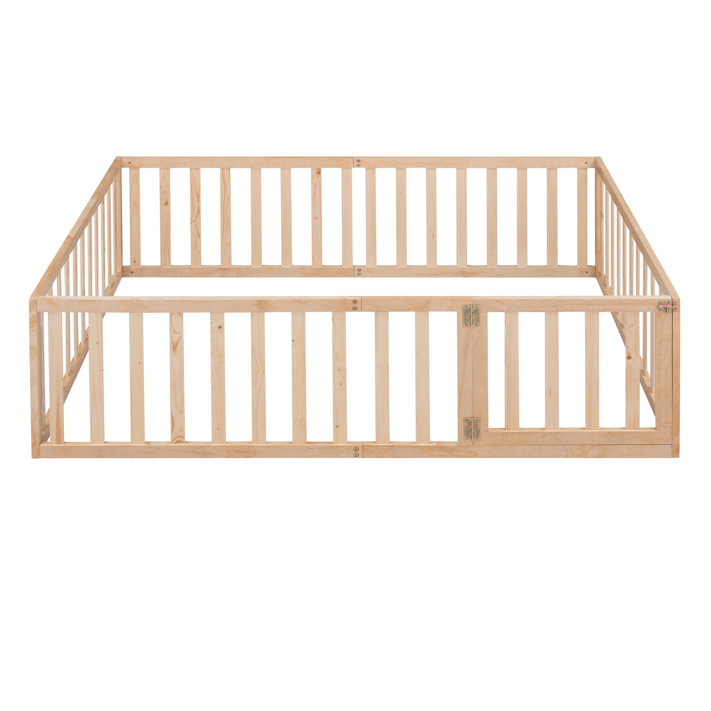 Full Size Wood Daybed Frame with Fence Natural(OLD SKU:WF289662AAM)