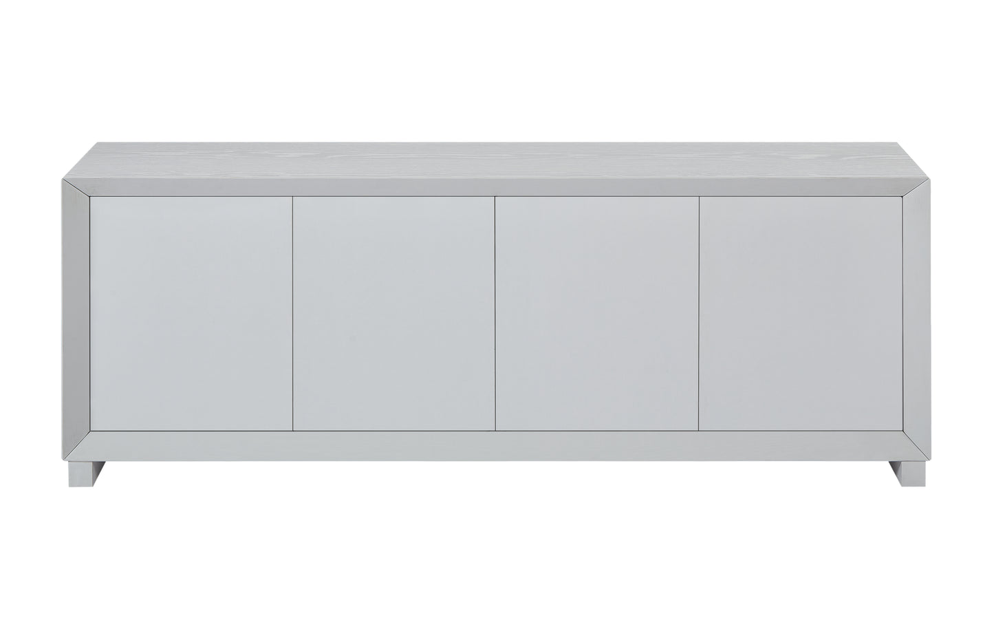 Side panel storage cabinet, TV stand, modern style cabinet, white, 64 inches wide x 15 inches deep x 23.23 inches high.