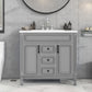 36" Bathroom Vanity with Top Sink, Modern Storage Cabinet with 2 Soft-Closing Doors and 2 Drawers