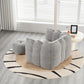 Soft Bean Bag Chair with High Resilient Foam(Chips)for living room and bedroom,Comfortable Square Lazy Sofa with Footstool