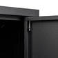 Metal storage cabinet with locked door and adjustable shelf foldable storage cabinet black