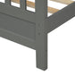 Wood Platform Bed with Headboard and Footboard Twin (Gray)