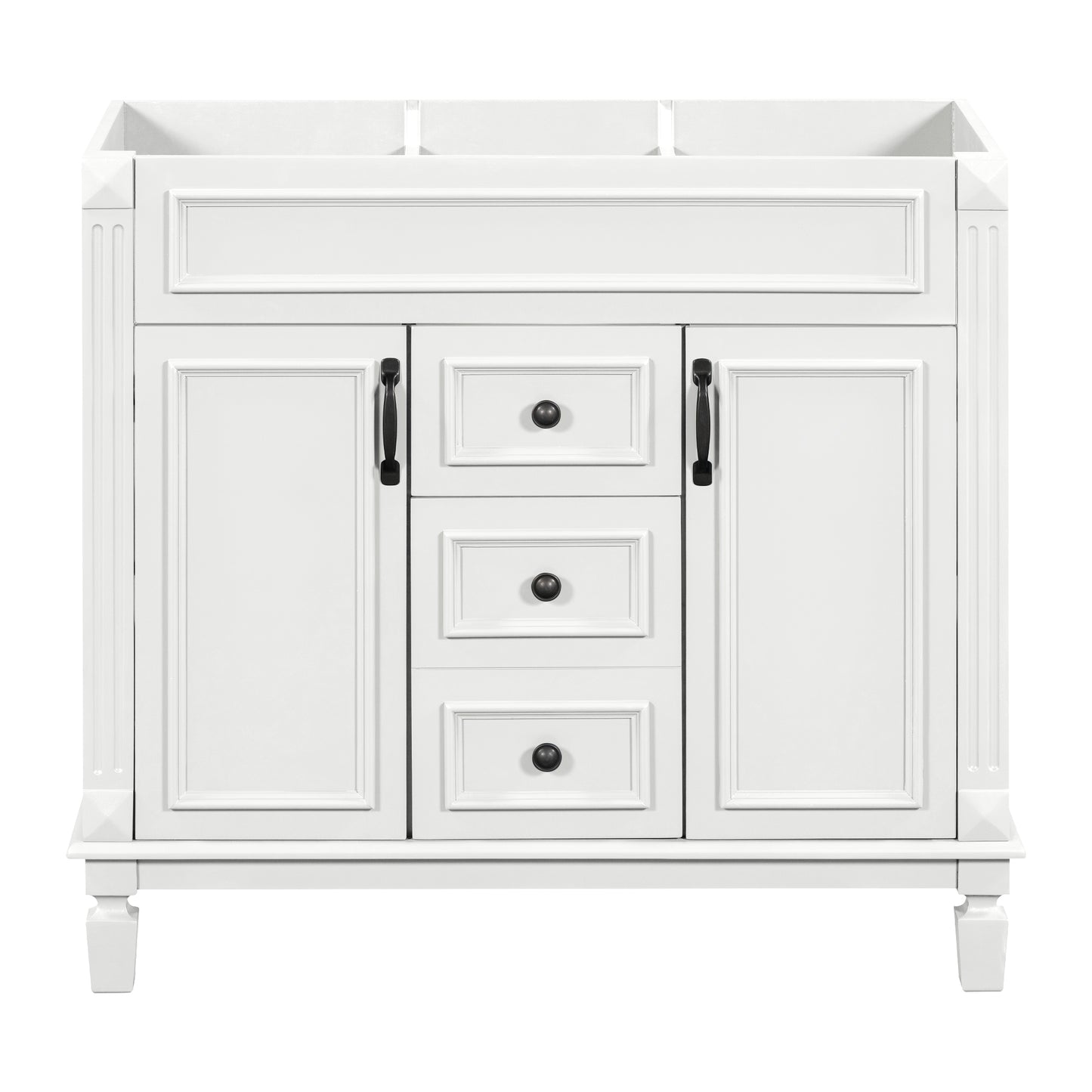 36" Bathroom Vanity Cabinet Only, Modern Storage with 2 Soft-Closing Doors and 2 Drawers