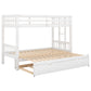 Twin over Pull-out Bunk Bed with Trundle  White