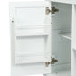 Kitchen trolley with rubber wood leaf countertop, 5-wheel kitchen island, storage cabinet and 3 dining drawers, white