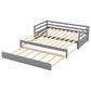 Twin or Double Twin Daybed with Trundle Gray