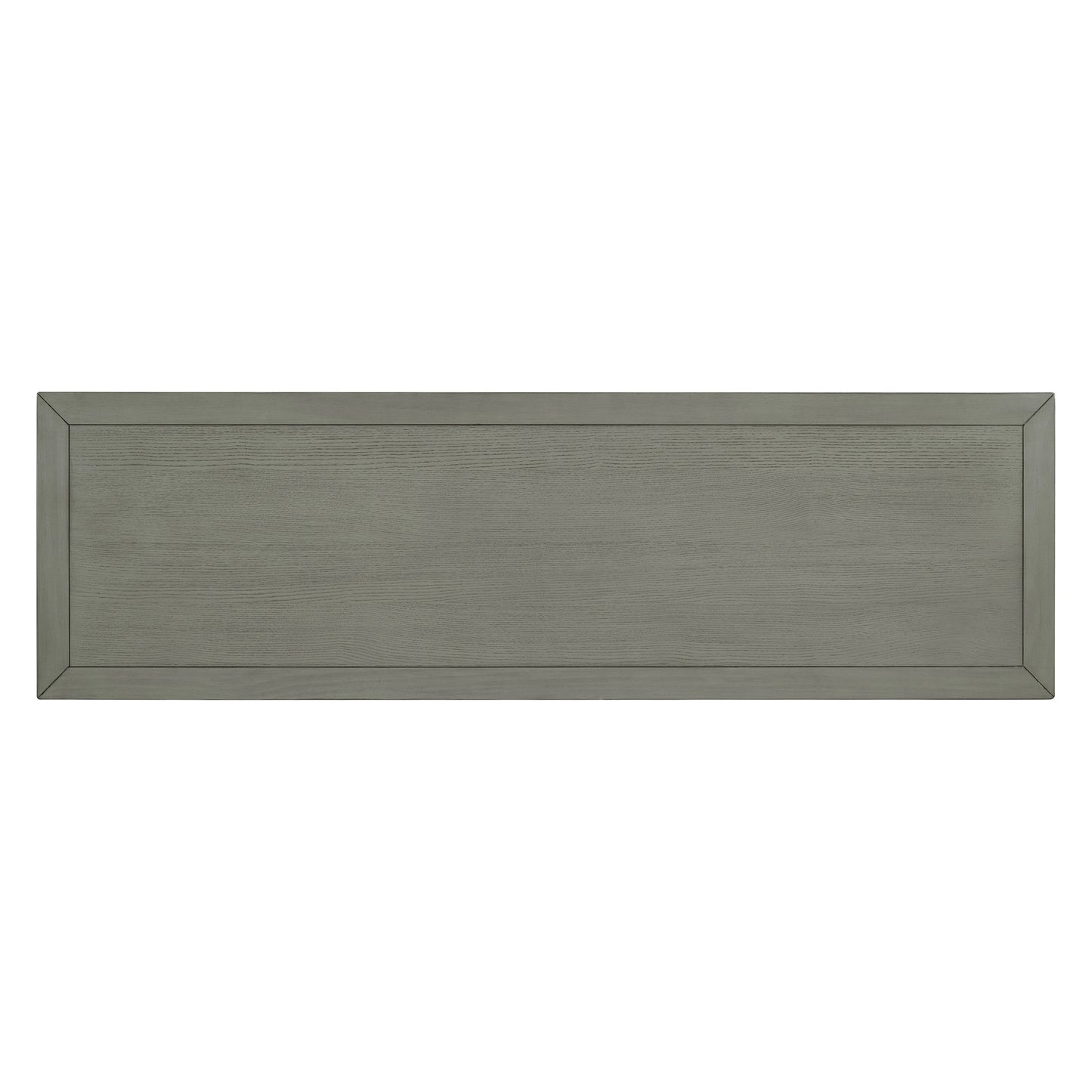 TREXM Buffet con paneles laterales y 4 puertas, gabinete de almacenamiento grande con estantes ajustables y manijas de metal, gris antiguo