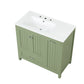 36" Bathroom Vanity with Sink, Double Door Cabinet, Large Drawer, and Flip Drawer, Green Finish