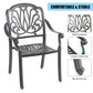 5PCS Outdoor Furniture Dining Table Set  Patio Furniture Includes 1 Round Table and 4 Chairs with Umbrella Hole