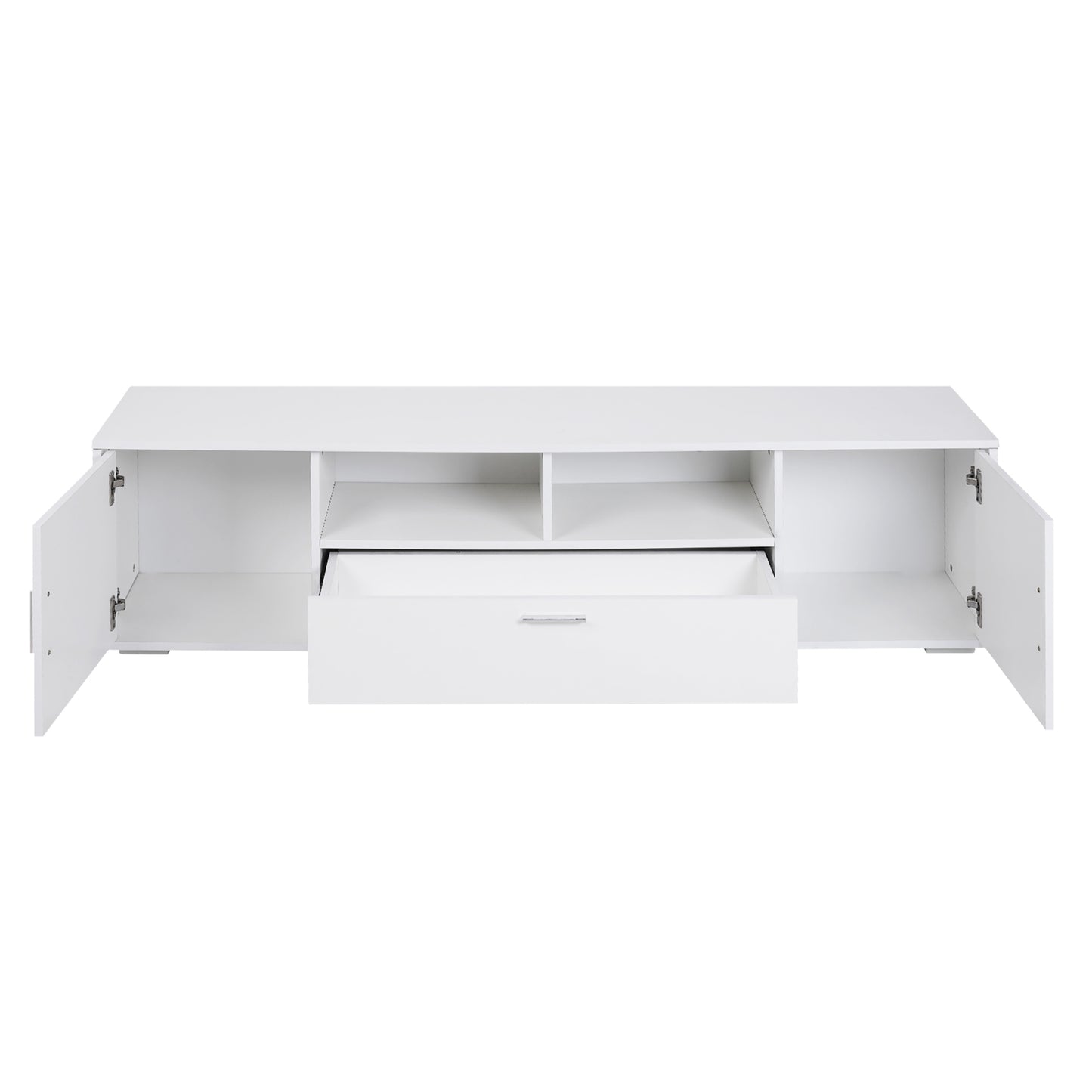 Modern TV stand with LED Lights Entertainment Center TV cabinet with Storage for Up to 75 inch