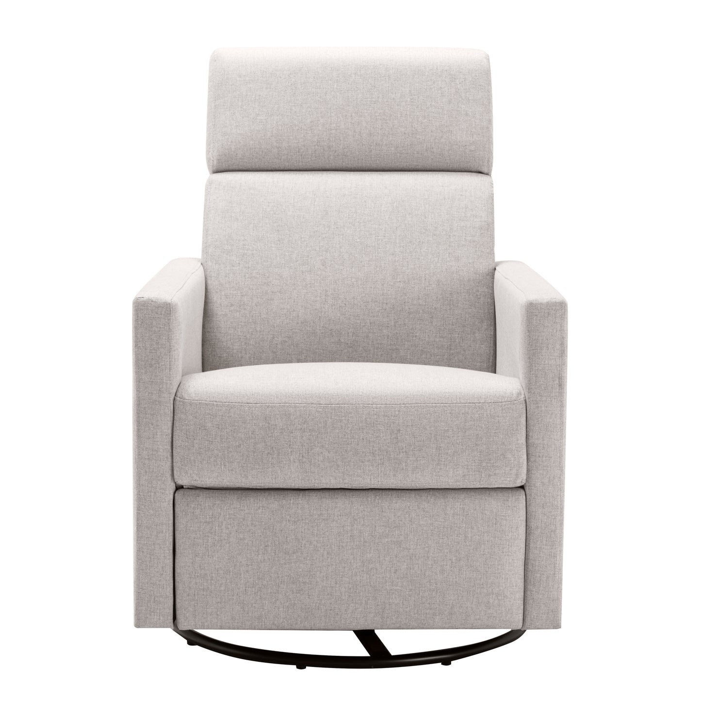 Modern Upholstered Rocker Nursery Chair Plush Seating Glider Swivel Recliner Chair Tan