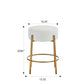 24-Inch High Circular Bar Stool, Set of 2 with Cushioned Seats and Sturdy Legs