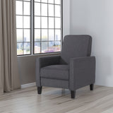 Smoke Fabric Push Back Chair, Elegant Design for Modern Home Décor