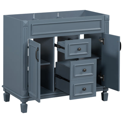 36" Bathroom Vanity Cabinet Only, Modern Storage with 2 Soft-Closing Doors and 2 Drawers