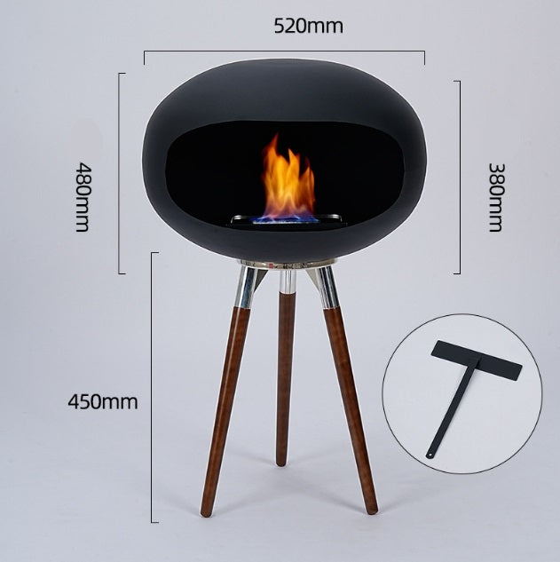 Tall fireplace real stove outdoor interior decoration simple modern alcohol fireplace