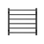 Towel Warmer 6 Bar Electric Heated Towel Rack Wall Mount Plug-in/Bath Towel Heater Matt-Black - Timer