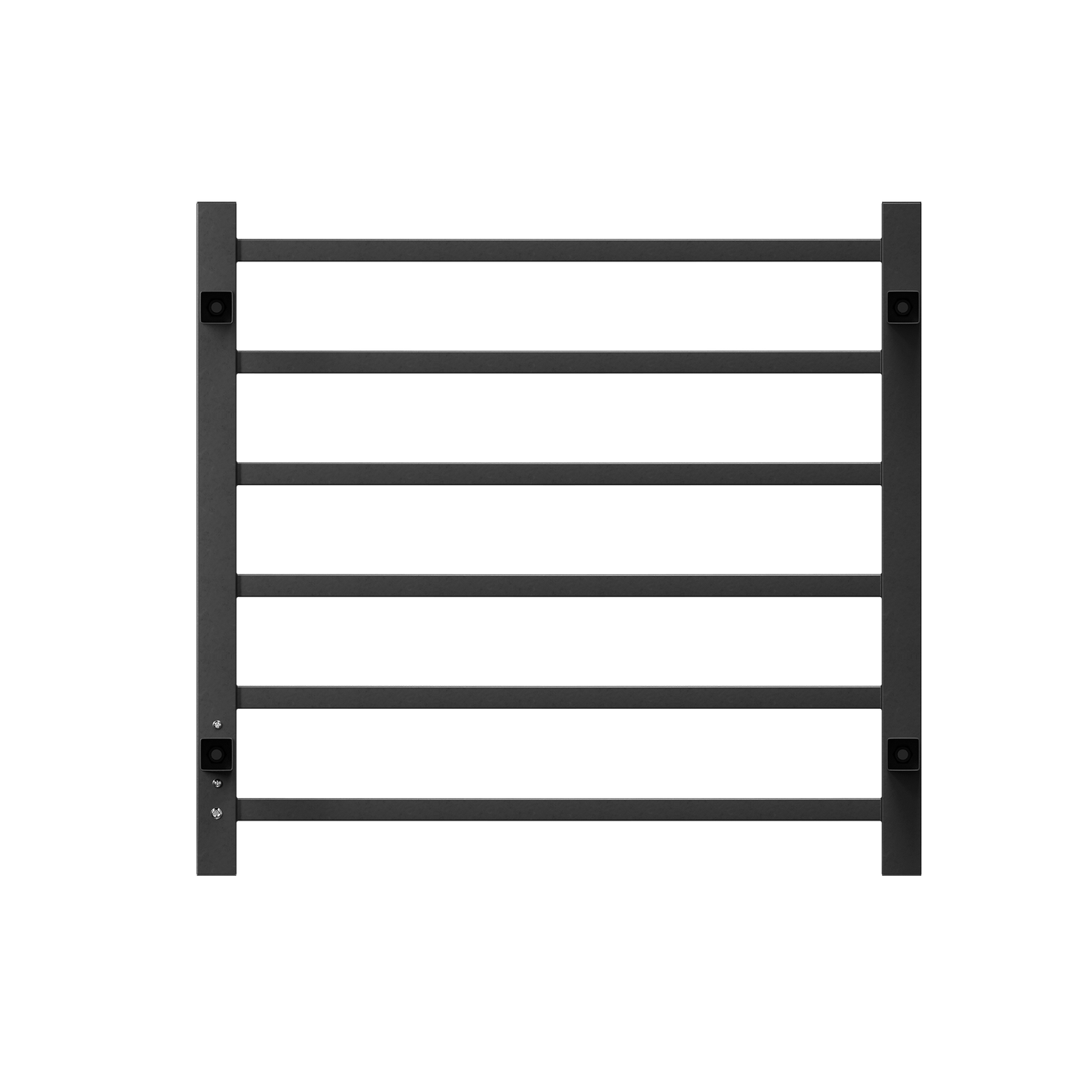 Towel Warmer 6 Bar Electric Heated Towel Rack Wall Mount Plug-in/Bath Towel Heater Matt-Black - Timer