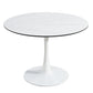 TULIP DINING TABLE Dia 100cm ROUND WHT MARBLE WHT 1pc per ctn