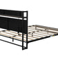 Platform Queen Bed with Socket Fast Assemble Design