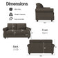 Sofa with Solid Wood Frame,, Comfy Sofa Couch with Extra Deep Seats, Modern 2 Seater Sofa, for Living Room Apartment Lounge