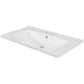 Single Bathroom Vanity Top with White Basin 3-Faucet Holes Ceramic White