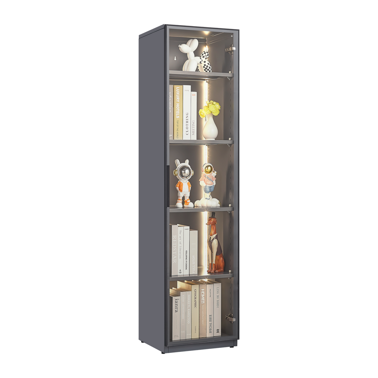 Single door display cabinet