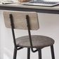 Bar Table Set with 4 Bar stools PU Soft seat with backrest Grey 47.24'' L x 23.62'' W x 35.43'' H