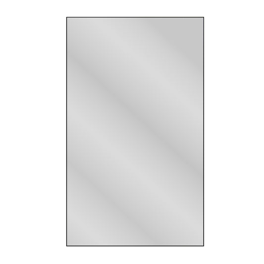 60" x 36" Oversized Modern Square Bathroom Mirror with Black Frame, Decorative Wall Mirror for Vertical or Horizontal Use