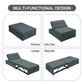 Four in one sofa bed, chair bed, multifunctional folding Ottoman bed with storage bag and USB port, dark blue