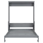 Queen Size Murphy Bed with Built-In Shelf, Space-Saving Design in Modern Gray Finish