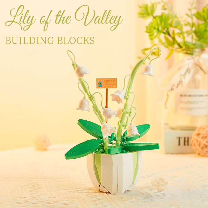 Succulent Blocks Assembled Plants Simulation Bouquet Potted Children's Toys Creative Ornaments Model