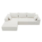 109" x 68" Modular Sectional Sofa Set, Modern Minimalist Style Couch in White