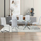 Large Modern Minimalist Rectangular Glass Dining Table, Seats 6-8, Perfect for Contemporary Dining Rooms