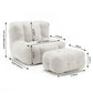 Fluffy bean bag chair Super soft couch chair with memory foam and footstool Indoor modern focus bean bag chair