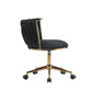 Office desks and chairs, with adjustable wheels and cushioned office desks and chairs that conform to ergonomics (black)