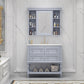 36" Bathroom Vanity with Medicine Cabinet, Adjustable Shelves, and 4 Drawers, Modern Design for Bathroom Storage