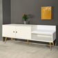 Modern Shoe Storage Bench with Hidden Storage and Upholstered Cushions, Antique White Finish