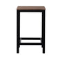 TREXM 5-piece compact bar table with table and stool - modern industrial design (dark brown)